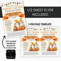 half sheet pumpkin event invitation flyers
